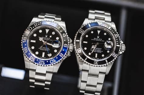 rolex submariner vs gmt master ii|rolex batman submariner.